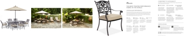Furniture Chateau Outdoor Aluminum 7-Pc. Dining Set (84" X 42" Dining Table & 6 Dining Chairs) with Sunbrella&reg; Cushions, Created for Macy's